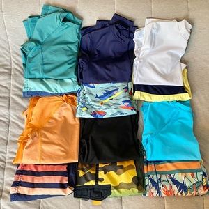 Boys Swimsuit and Rash guard Bundle
